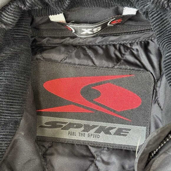 Spyke Motorcycle Jacket Womens XS Grey Blue Biker Coat Padded Removable Sleeves - Picture 13 of 16